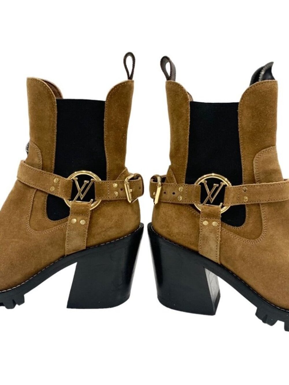 Louis Vuitton Limitless Line Boots Short Shoes Suede Brown Black - Picture 11 of 11